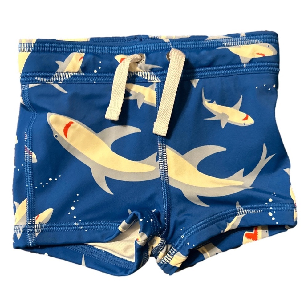 Hanna Andersson Blue Shark Swim shorts trunks 3-6m NWOT
